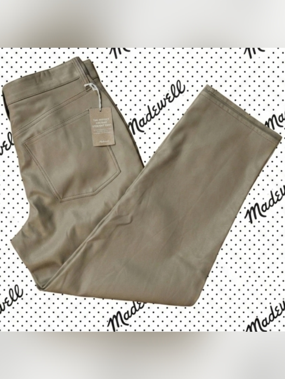 SALE - PETITE - Madewell The Perfect Vintage Straight Jean: Faux Leather Edition